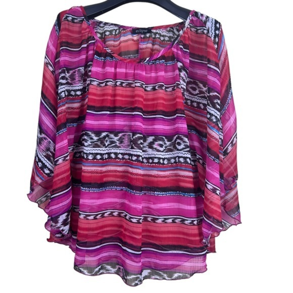 Eclipse bright colorful top lightweight size large